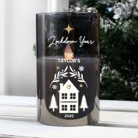 Personalised Christmas Smoked Glass LED Candle Extra Image 2 Preview